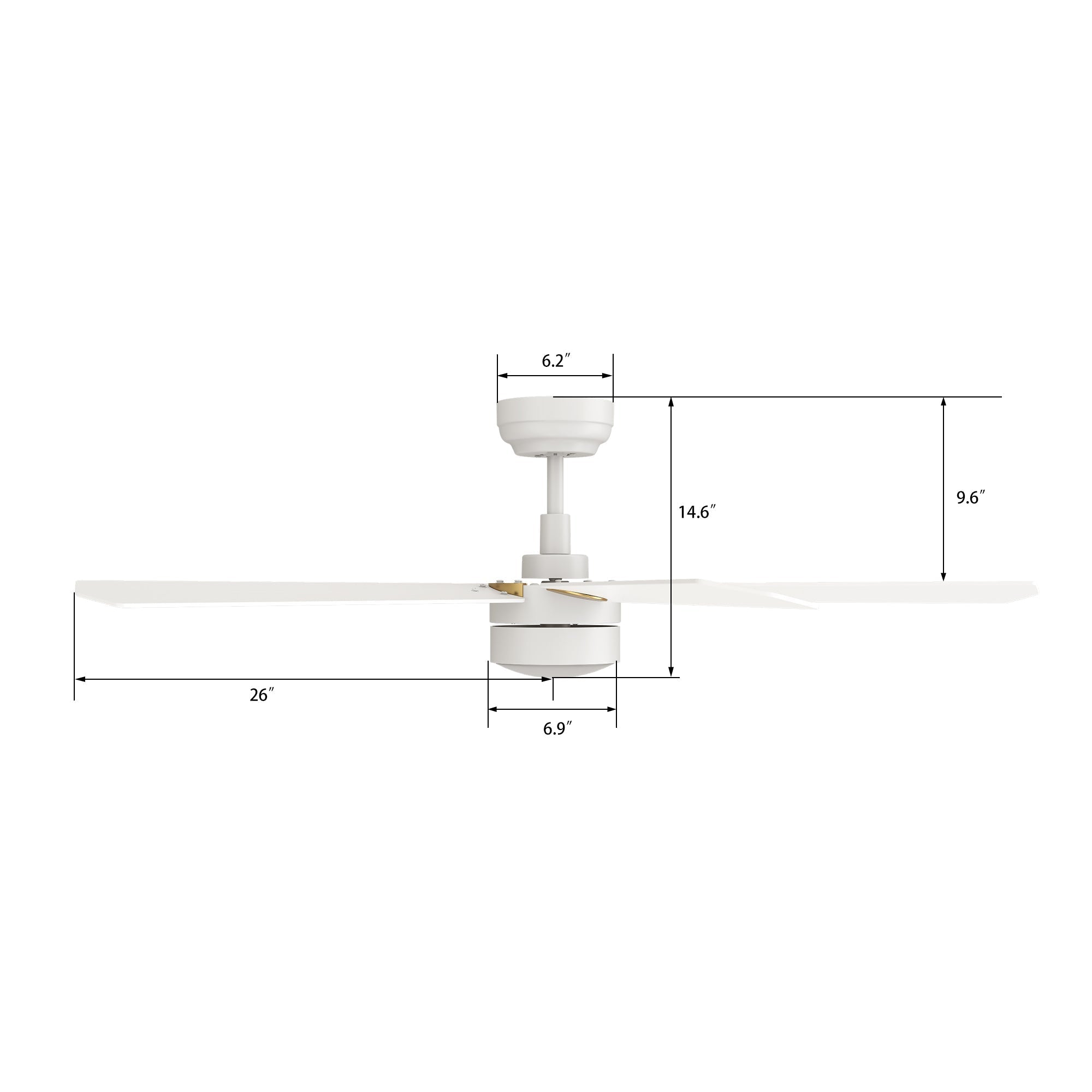 TARRASA 52 In 5 Blade Smart Ceiling Fan With Integrated LED Lights With Google Home