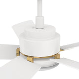 OLINDA 52 In 5 Blade Smart Ceiling Fan With Integrated LED Lights With Google Home