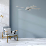 Journey 52 Inch 5 Blade Smart Ceiling Fan With Led Light Kit Remote White Marble Pattern