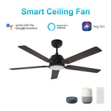 ESPEAR 52 inch 5-Blade Smart Ceiling Fan with LED Light & Remote