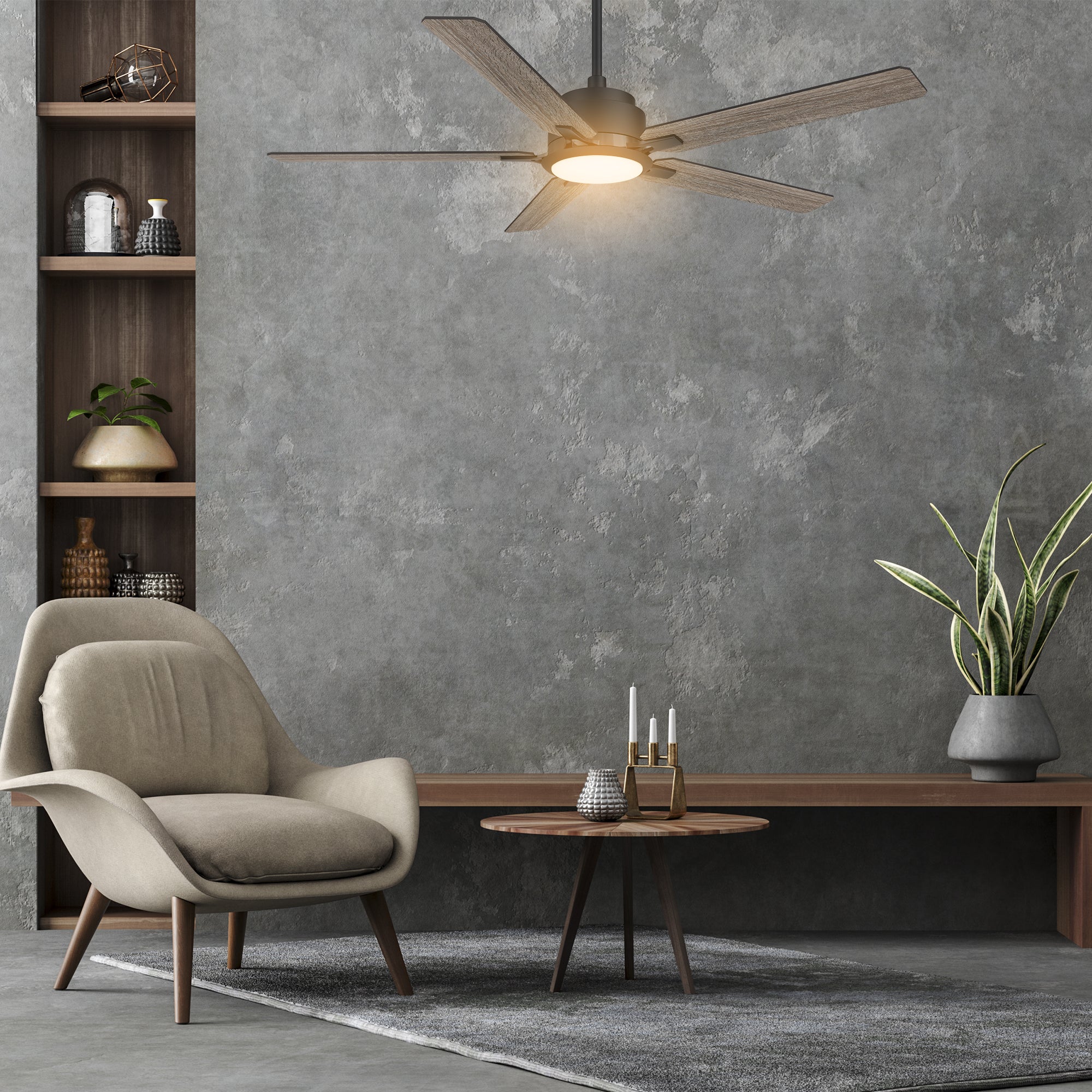 ESPEAR 52 inch 5-Blade Smart Ceiling Fan with LED Light & Remote
