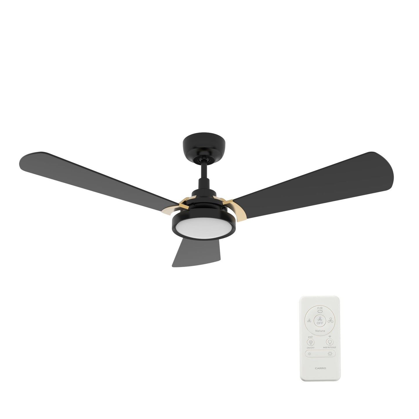 BRISA 56 In 3 Blade Smart Ceiling Fan With Integrated LED Lights With Google Home