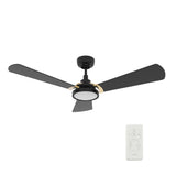 BRISA 56 In 3 Blade Smart Ceiling Fan With Integrated LED Lights With Google Home