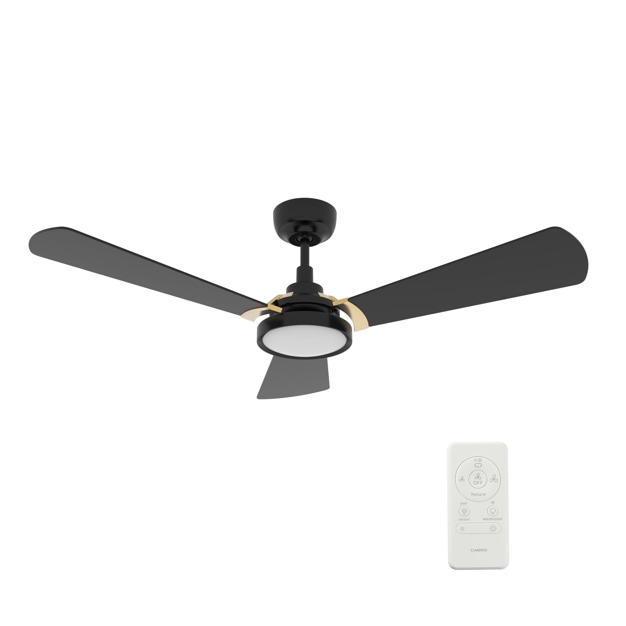 BRISA 56 In 3 Blade Smart Ceiling Fan With Integrated LED Lights With Google Home