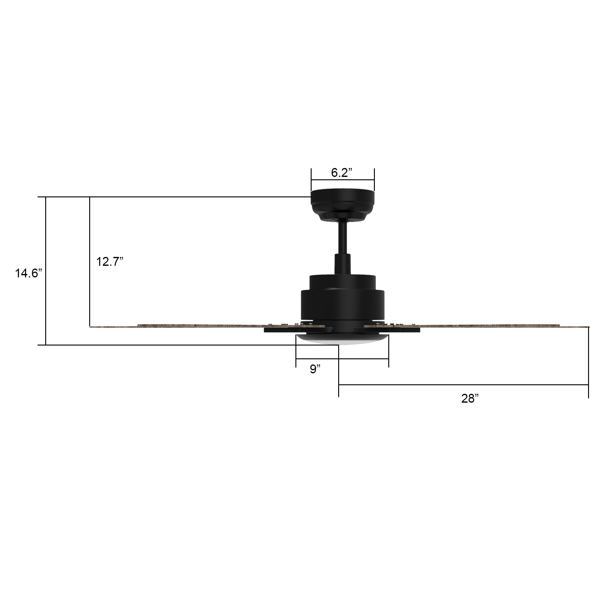 ESPEAR 56 In 5 Blade Smart Ceiling Fan With Integrated LED Lights With Google Home