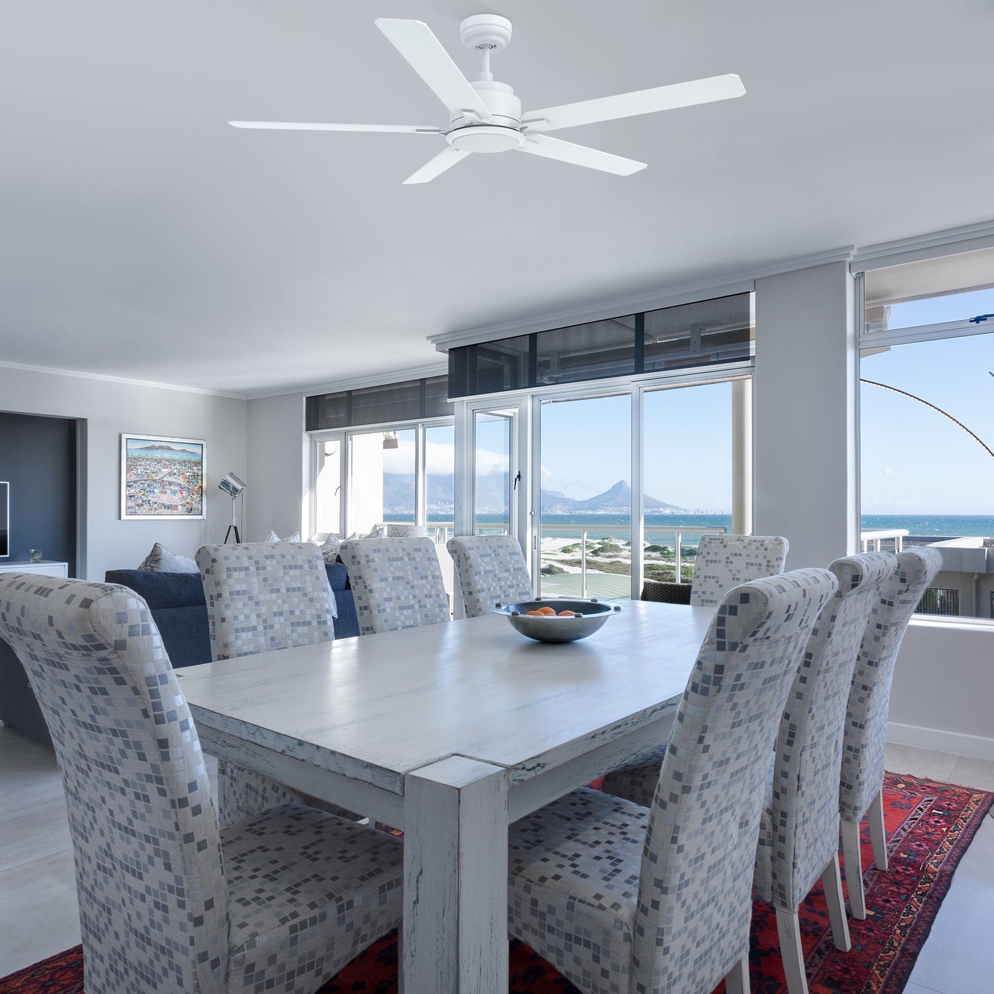 ESPEAR 56 In 5 Blade Smart Ceiling Fan With Integrated LED Lights With Google Home