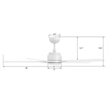 ESPEAR 56 In 5 Blade Smart Ceiling Fan With Integrated LED Lights With Google Home