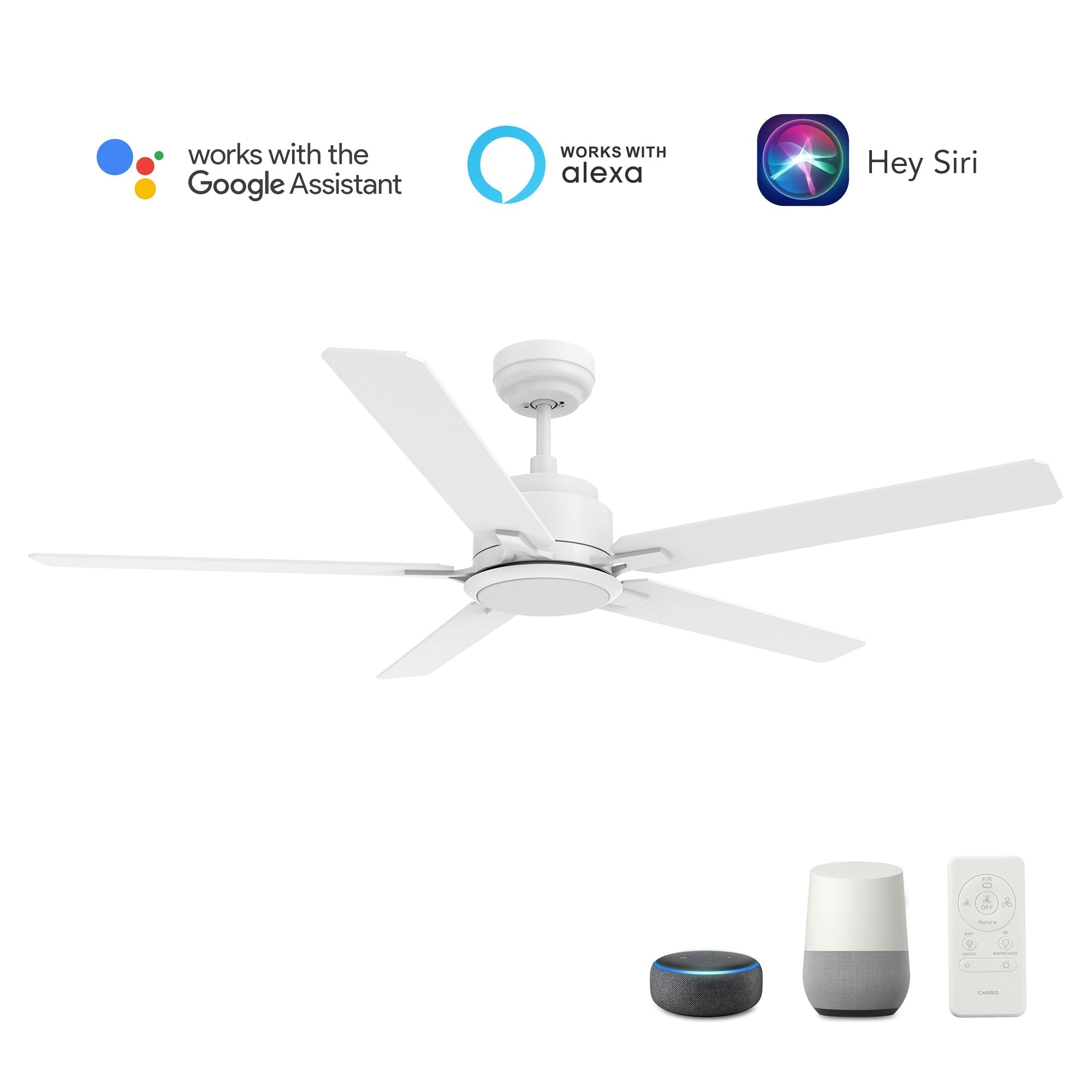 ESPEAR 60 In 5 Blade Smart Ceiling Fan With Integrated LED Lights With Google Home