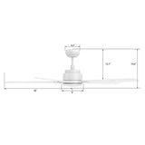 ESPEAR 60 In 5 Blade Smart Ceiling Fan With Integrated LED Lights With Google Home