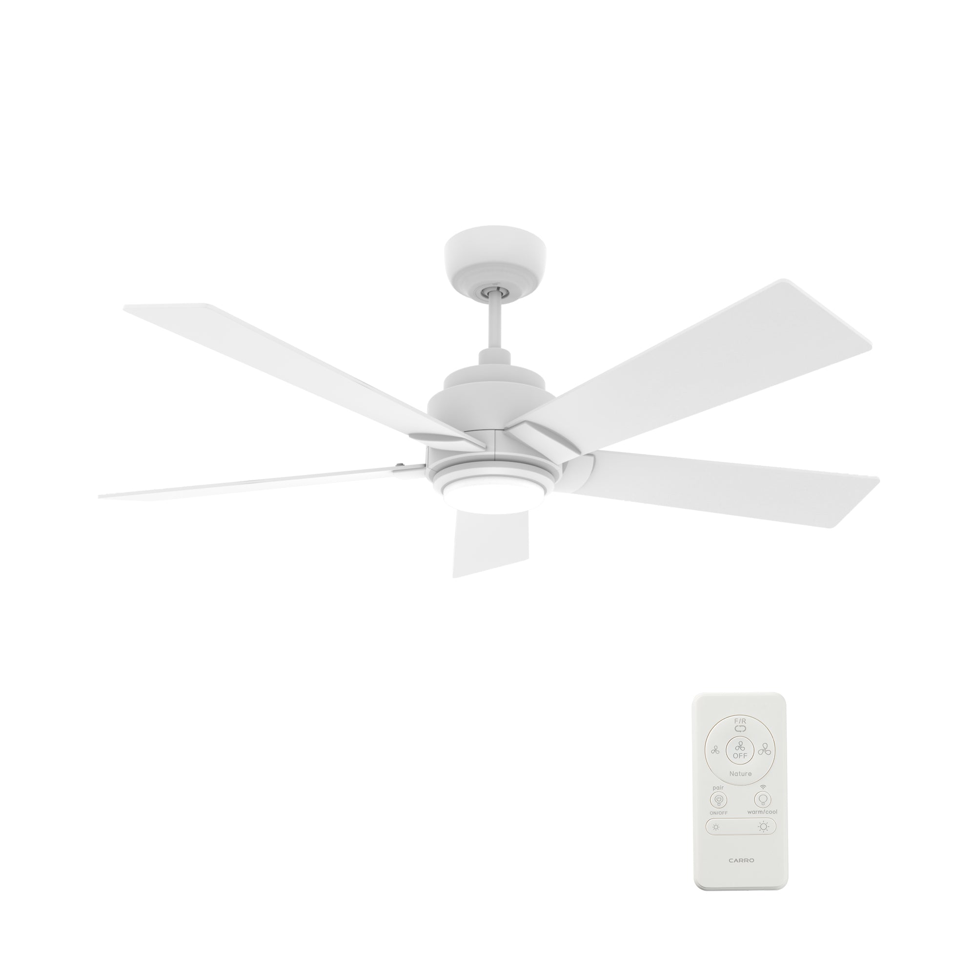 ASCENDER 60 In 5 Blade Smart Ceiling Fan With Integrated LED Lights With Google Home