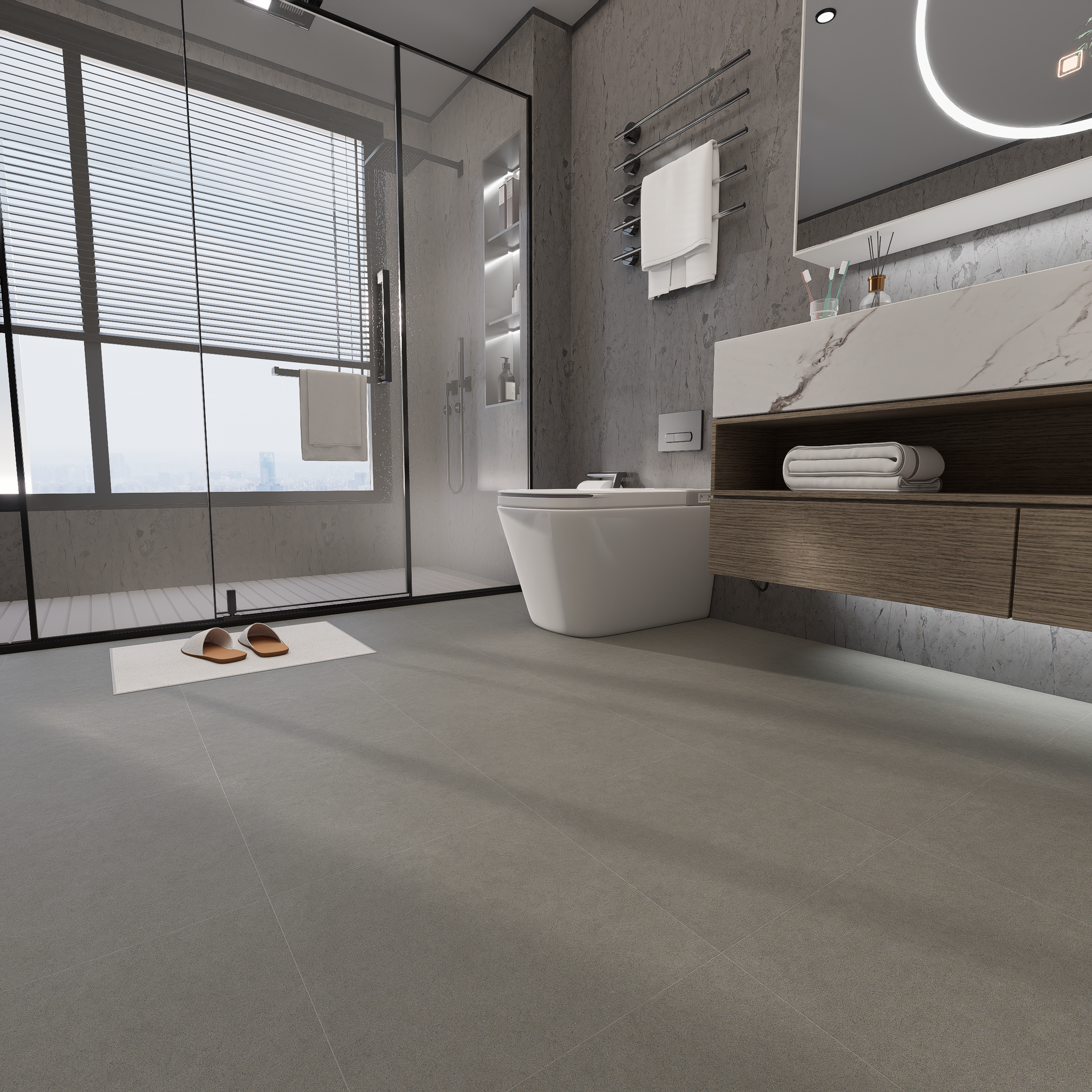 13 x 13 in Artifact Umber Matte Pressed Glazed Porcelain Tile