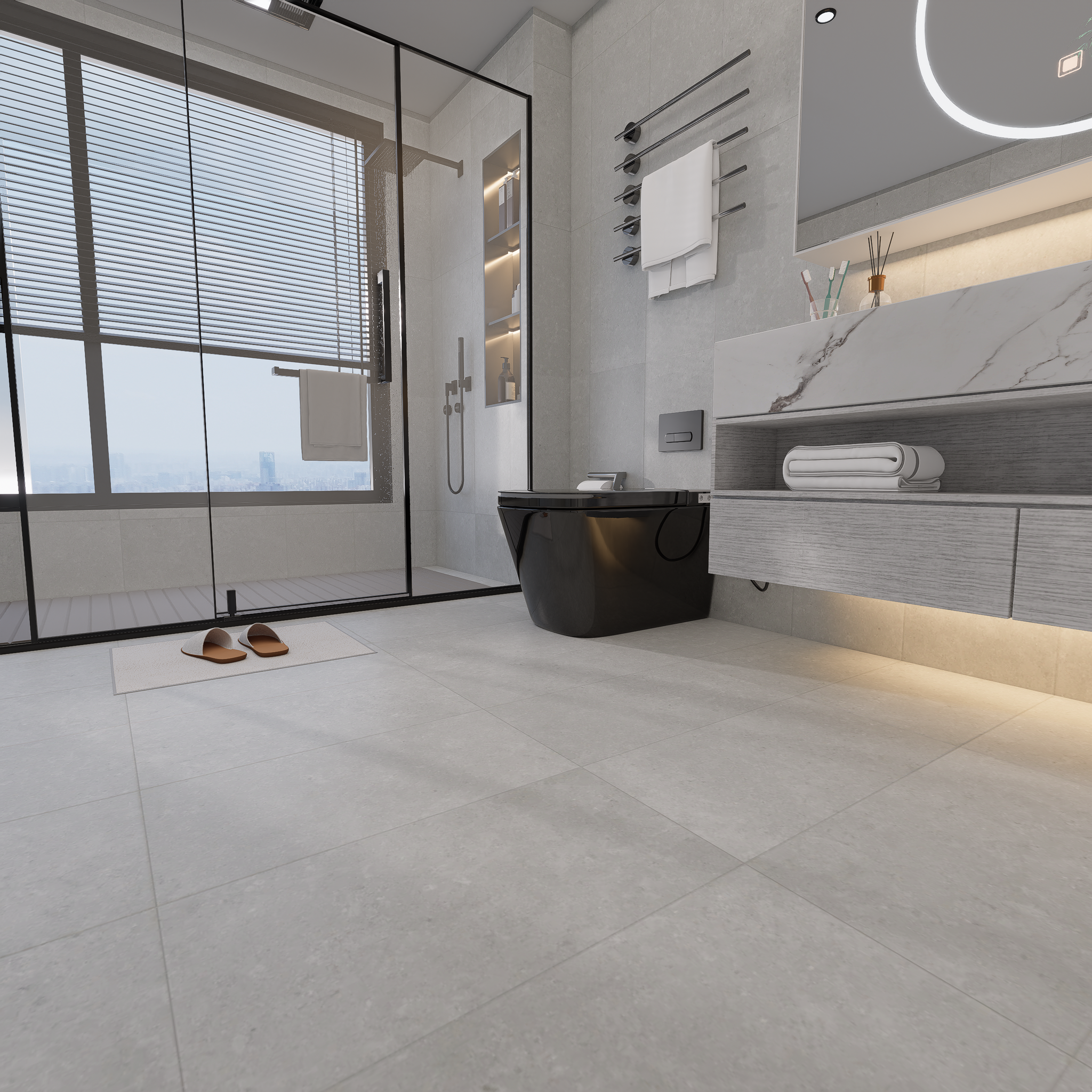 12 x 24 in Coliseo Platinum Matte Pressed Glazed Porcelain Tile