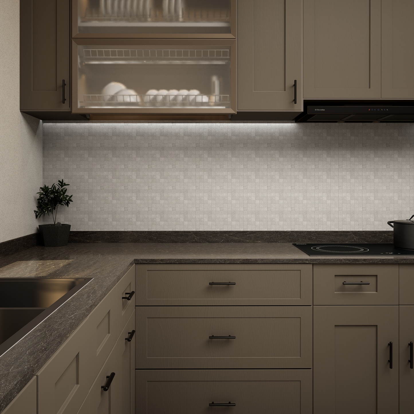 2 x 2 in Locale Stone Matte Glazed Porcelain Mosaic