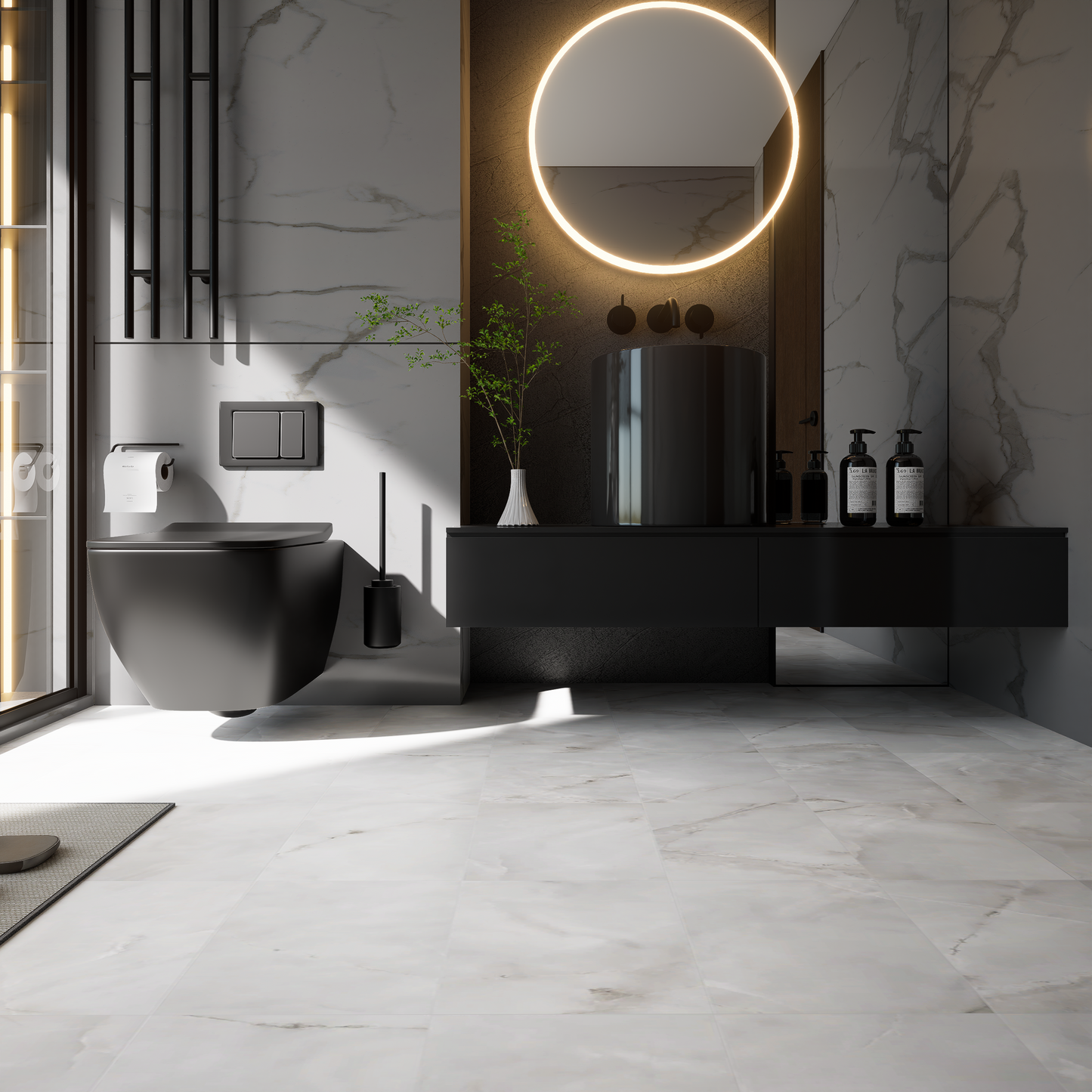 20 x 20 in Lumino Onyx Matte Pressed Glazed Porcelain Tile