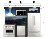 ZLINE 30" Autograph Edition Kitchen Package with Stainless Steel Dual Fuel Range and Range Hood with Matte Black Accents (2AKP-RARH30-MB)