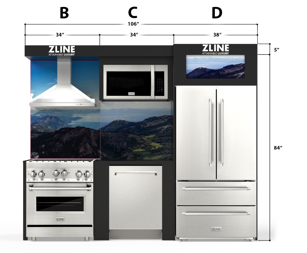 ZLINE 30" Autograph Edition Kitchen Package with Stainless Steel Dual Fuel Range and Range Hood with Matte Black Accents (2AKP-RARH30-MB)