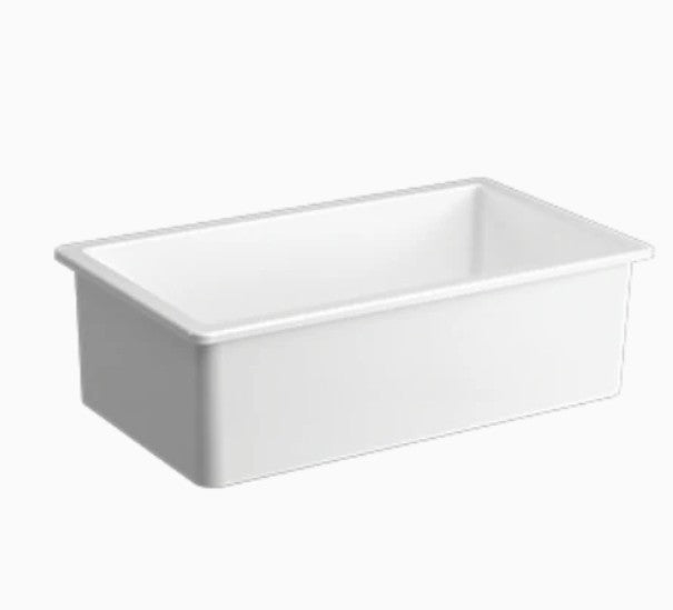 Nova Europa - Fire Clay Drop In Farmhouse sink Dual-Mount Single Bowls w/Center Drain 30" -  NE-7388
