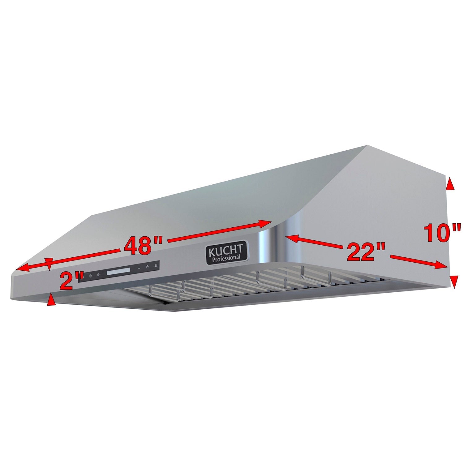 KUCHT 48 in. Professional Under Cabinet Range Hood 900CFM in Stainless Steel   KRH 1A