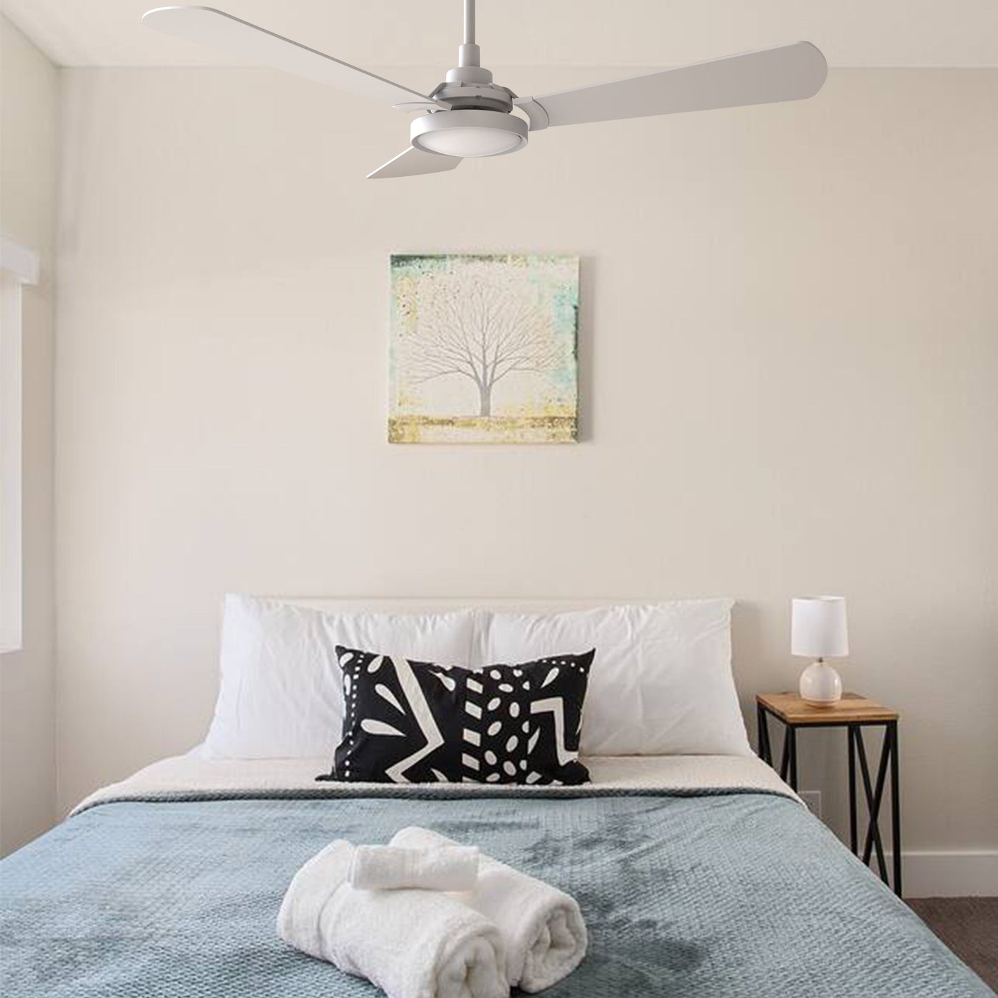 BRISA 56 In 3 Blade Smart Ceiling Fan With Integrated LED Lights With Google Home