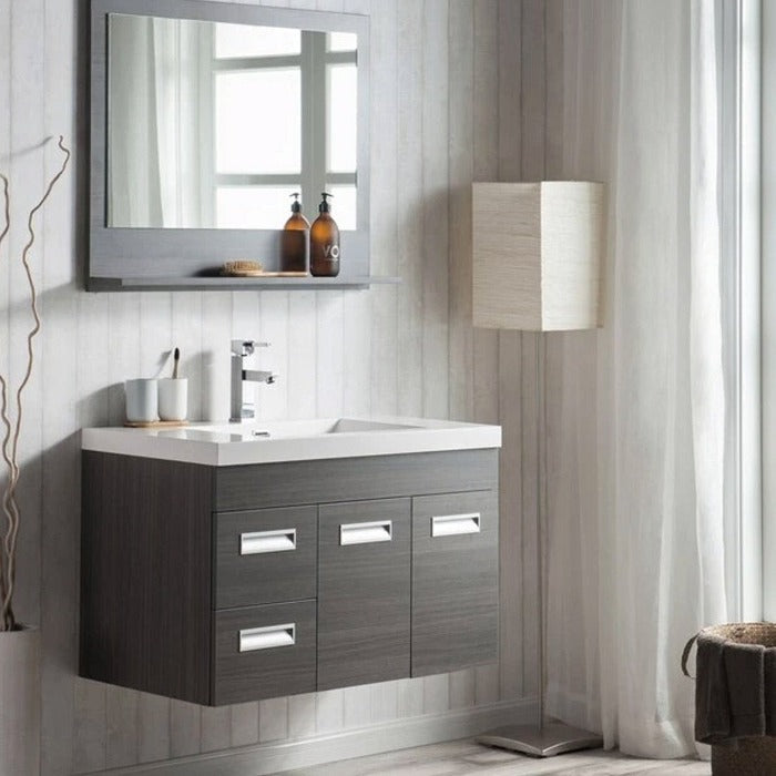 Alpha Floating / Wall Mounted Bathroom Vanity with Acrylic Sink