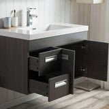 Alpha Floating / Wall Mounted Bathroom Vanity with Acrylic Sink