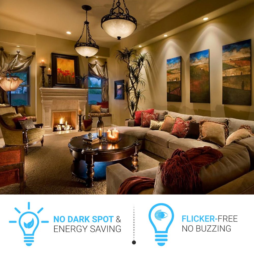A19 Dimmable LED Light Bulb 6500K, 9.8W, Crystal White, 800 Lumens, (E26)