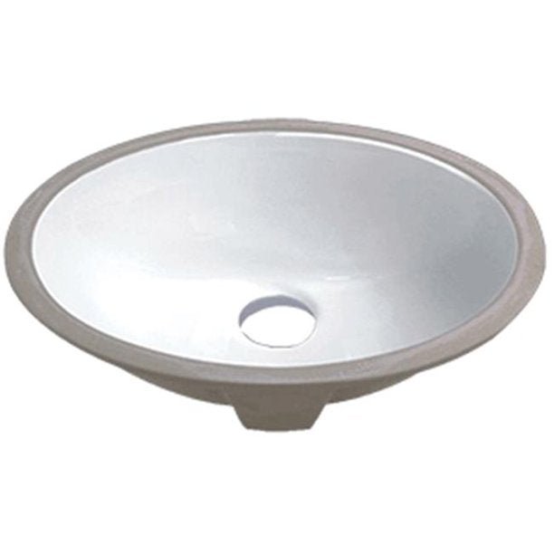 Acorn Porcelain Undermount Vanity Sink - 17-1/8 Inch x 14 Inch x 7-3/4 Inch