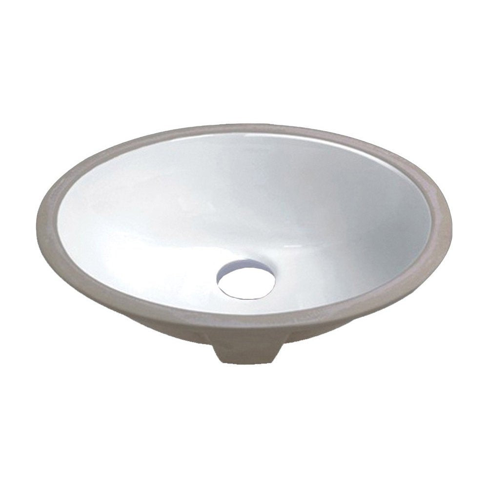 Acorn Porcelain Undermount Vanity Sink - 17-1/8 Inch x 14 Inch x 7-3/4 Inch