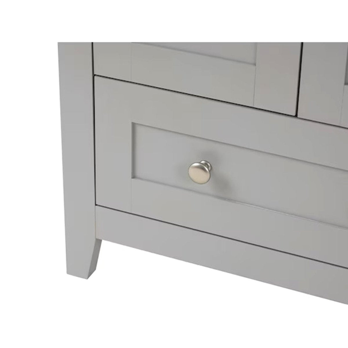Adak 24 In. Gray Freestanding Bathroom Vanity with Porcelain Sink Top