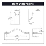 Adjustable Cabinet Pulls 3-3/4 Inch (96mm) Center to Center In Brown Leather with Chrome or Antique Brass option - Hickory Hardware