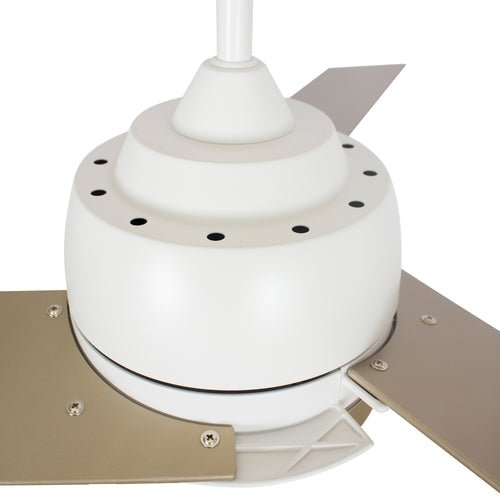 AERYN 52" In. White/Champagne 3 Blade Smart Ceiling Fan with LED Light Kit Works with Wall Switch