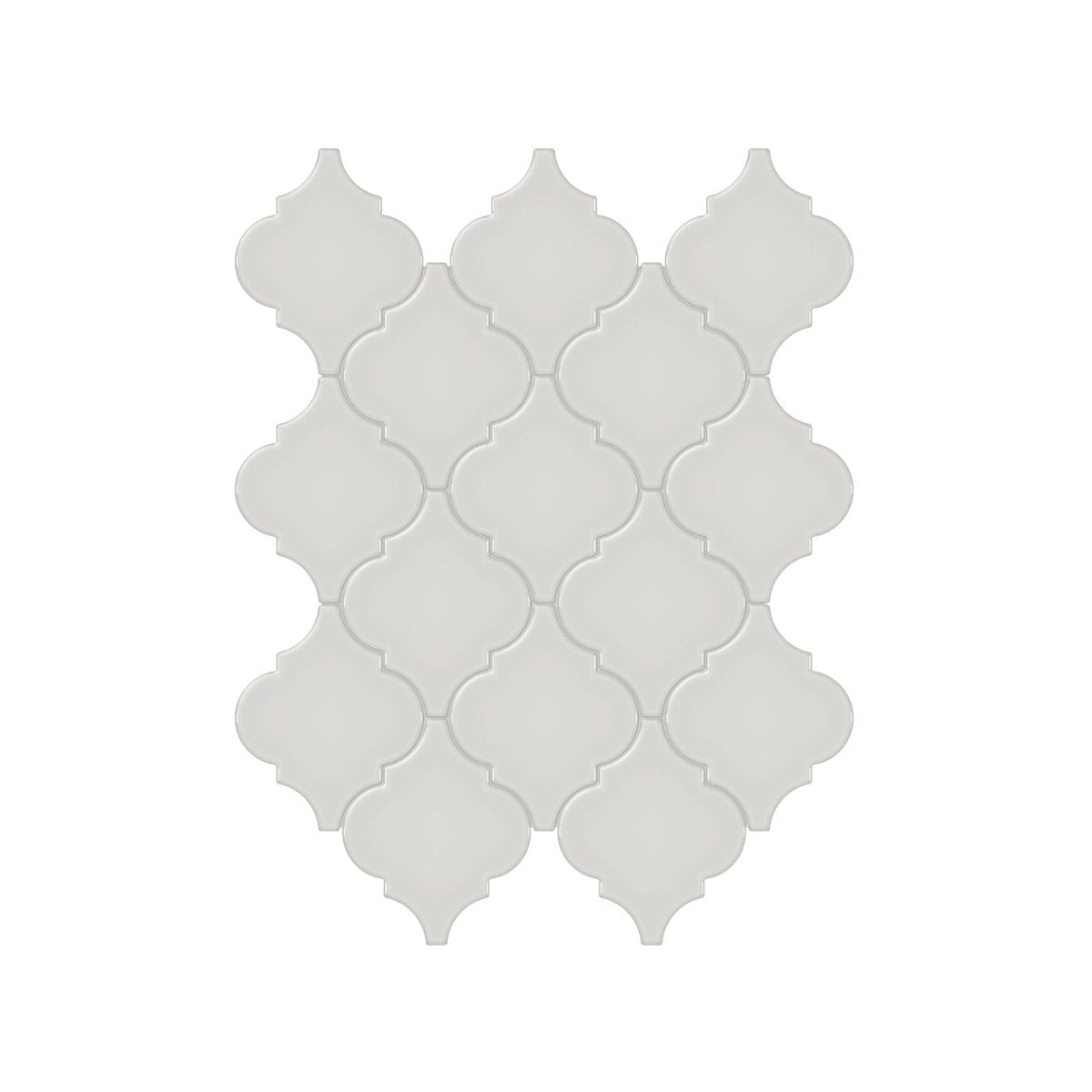 Arabesque Soho Halo Grey Glossy Glazed Porcelain Mosaic