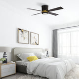 Arlington 52" In. Gold/Black 4 Blade Smart Ceiling Fan with LED Light Kit Works with LED Light Kit & Wall Switch