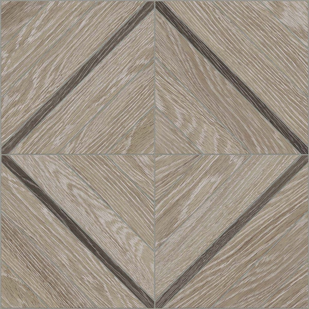 Aspen French Oak Marquetry Matte Glazed Porcelain Mosaic