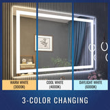 Backlit/Frontlit, Vanity Mirror with Lights, Touch Switch, Anti-Fog, Adjustable 3-Color Temperature & Remembrance, CRI 90+, LED Mirror for Bathroom, Accord Style