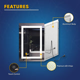 Backlit/Frontlit, Vanity Mirror with Lights, Touch Switch, Anti-Fog, Adjustable 3-Color Temperature & Remembrance, CRI 90+, LED Mirror for Bathroom, Accord Style