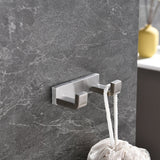 Bagno Bianca Stainless Steel Double Robe Hook - Brushed Nickel