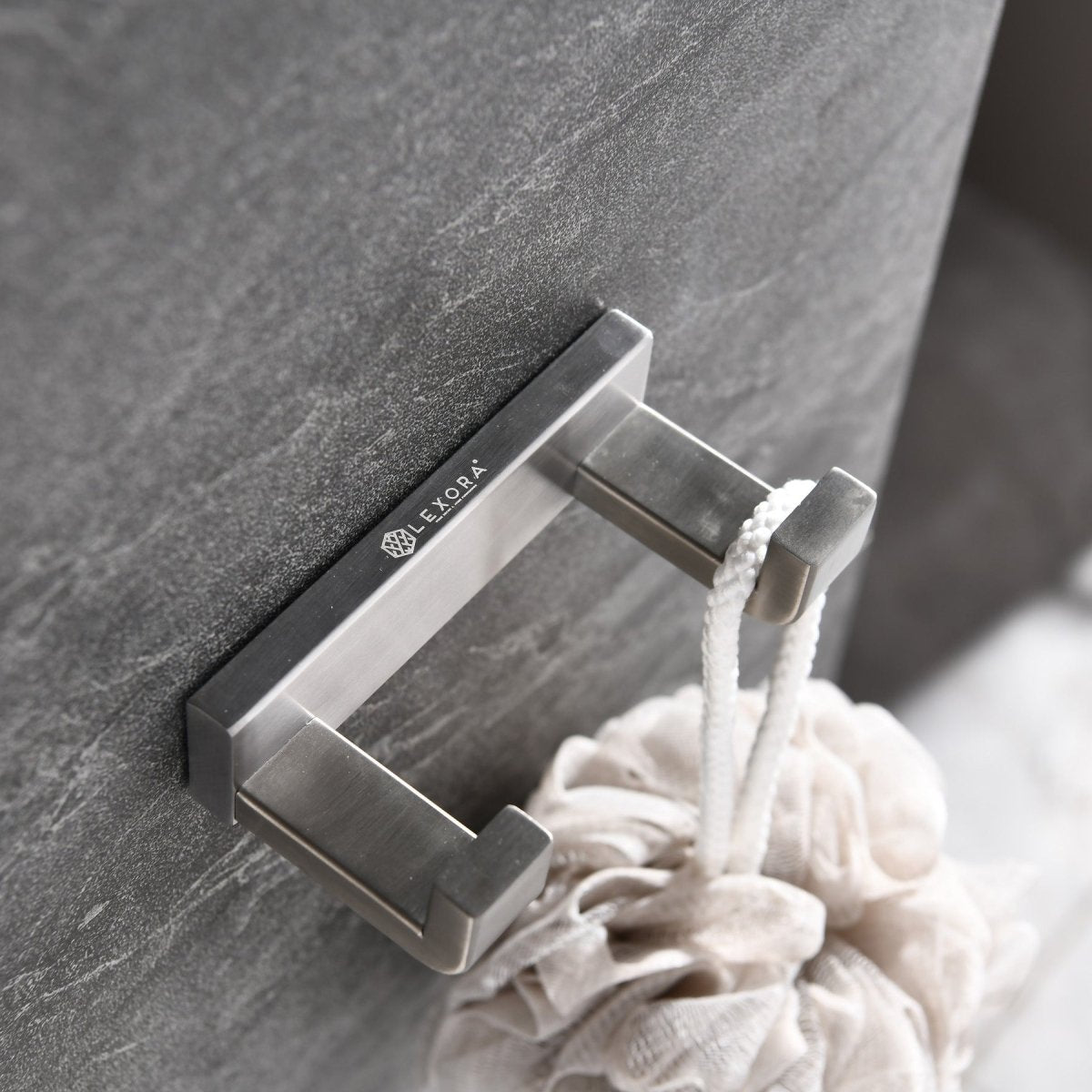 Bagno Bianca Stainless Steel Double Robe Hook - Brushed Nickel