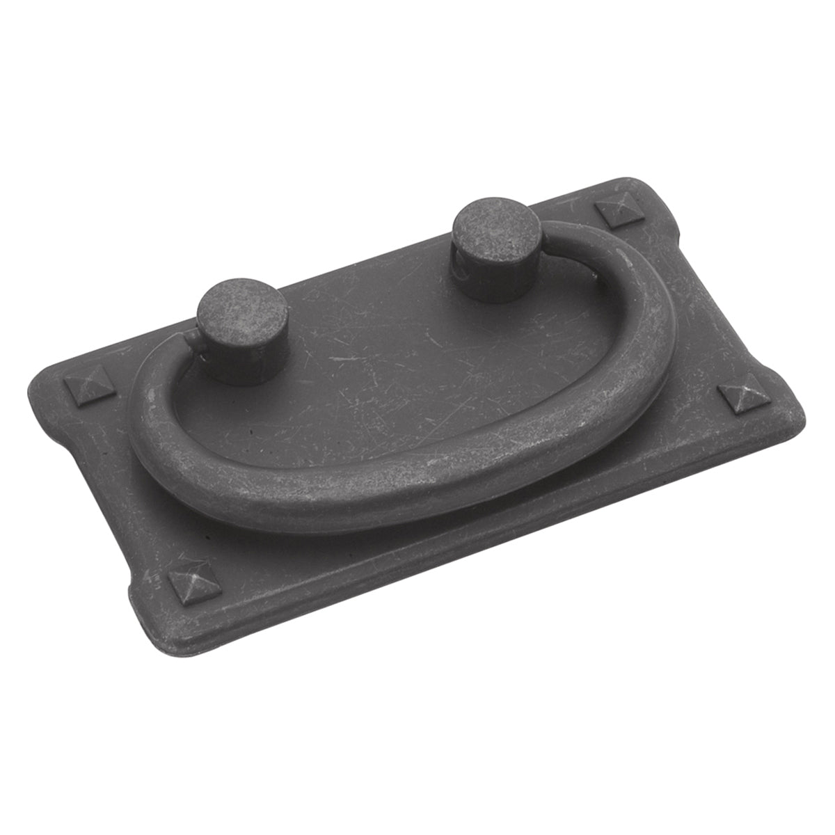 Bail Pull 1-1/2 Inch Center to Center in Black Mist Antique - Old Mission Collection