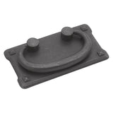 Bail Pull 1-1/2 Inch Center to Center in Black Mist Antique - Old Mission Collection