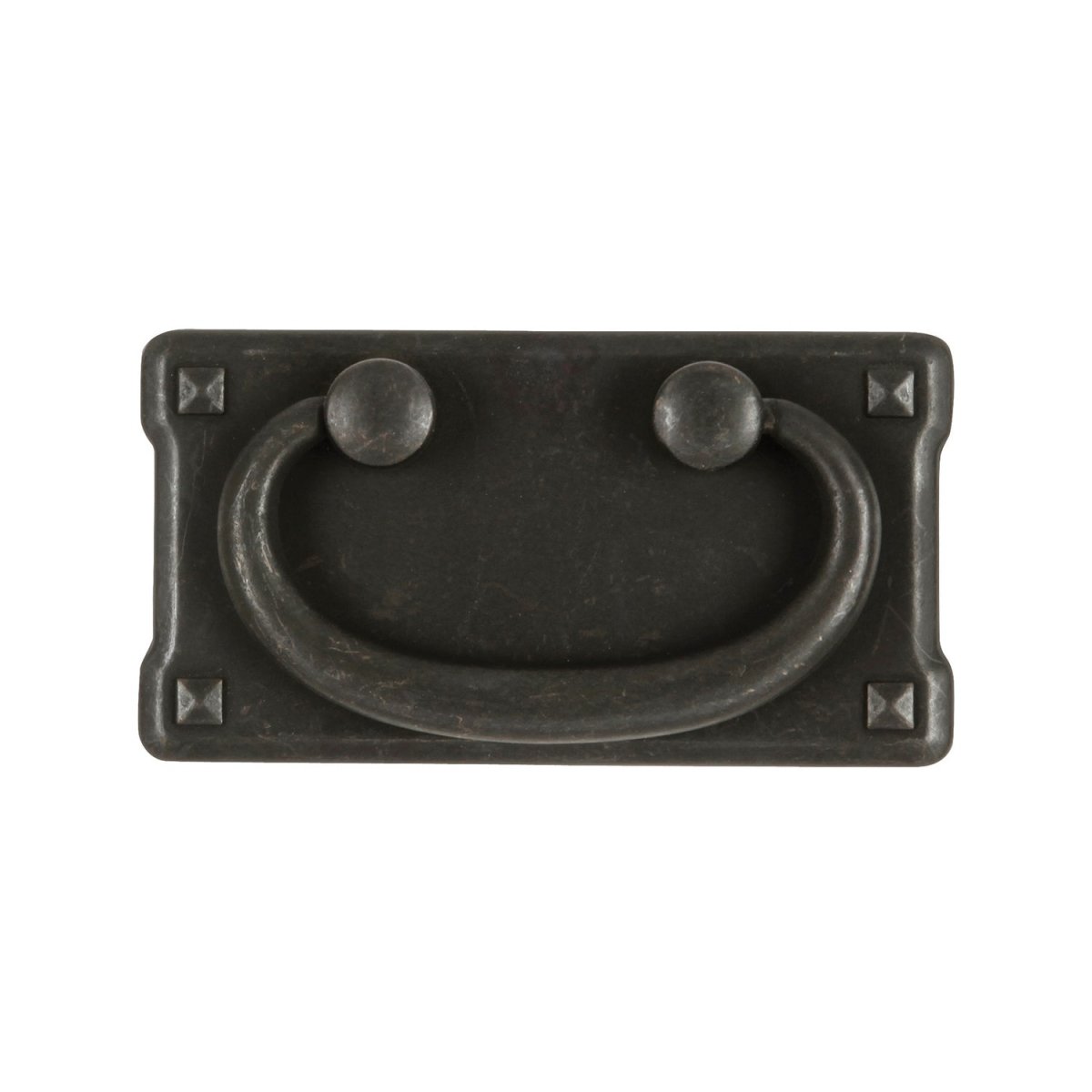 Bail Pull 1-1/2 Inch Center to Center in Black Mist Antique - Old Mission Collection