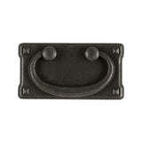 Bail Pull 1-1/2 Inch Center to Center in Black Mist Antique - Old Mission Collection