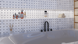 Basketweave Bianco Venatino Polished Marble Mosaic