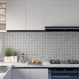 Basketweave Fluid Polished Marble Mosaic