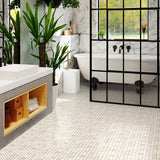 Basketweave Impero Reale Honed Marble Mosaic
