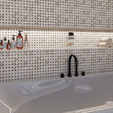 Basketweave Impero Reale Honed Marble Mosaic