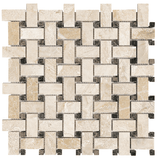 Basketweave Impero Reale Polished Marble Mosaic