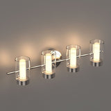 Bathroom Light Fixtures, 4000K, Dimmable, Brushed Nickel Finish,  Wall Mount, Damp Location, Vanity Lighting