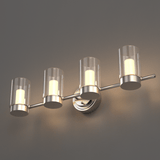 Bathroom Light Fixtures, 4000K, Dimmable, Brushed Nickel Finish,  Wall Mount, Damp Location, Vanity Lighting