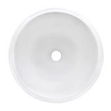 Bathroom Vessel Sink Round White Circular Above Counter Porcelain Ceramic